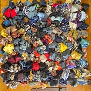 Vintage Dreamweavers Handmade Silk Tie Pillow Cover Reclaimed Mens Ties